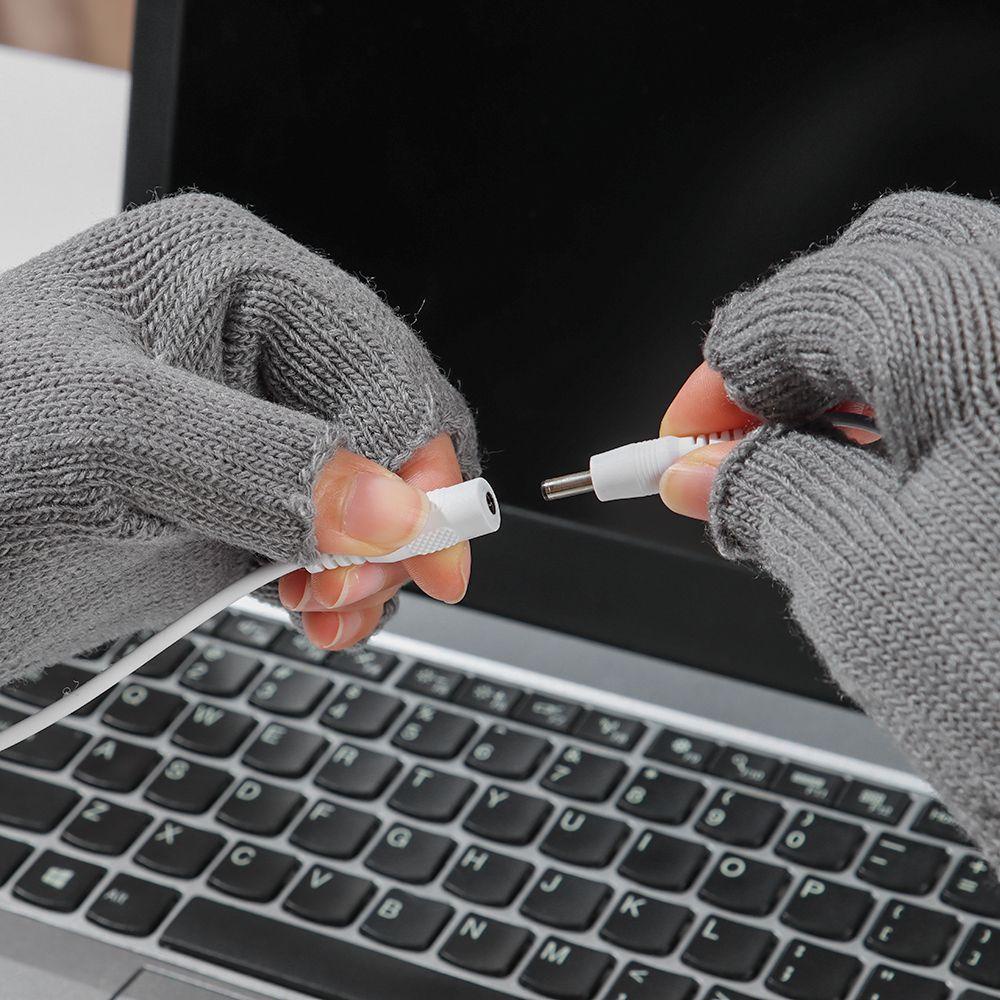 Găng Tay Hở Ngón Sưởi Ấm Bằng Điện Thiết Kế Dễ Thương