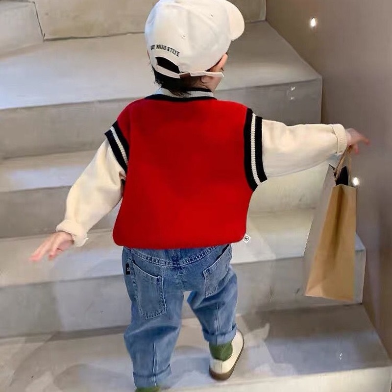 Áo Sweater dệt kim thời trang thu đông cho bé trai