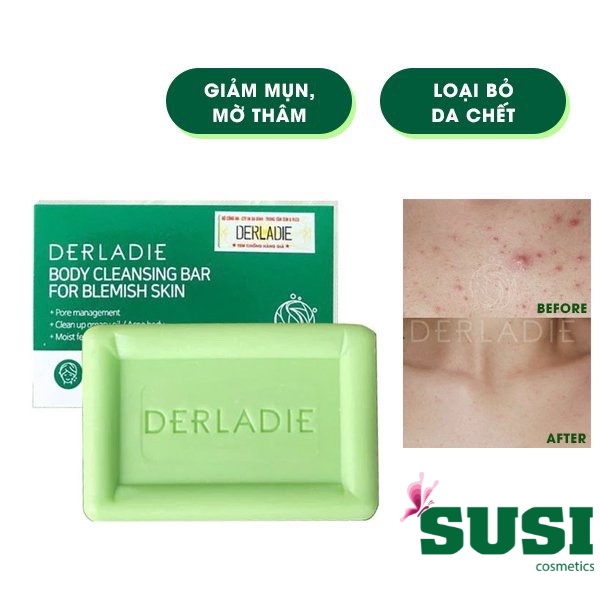 Xà Phòng Giảm Mụn Cơ Thể Sau 7 Ngày Derladie Body Cleansing Bar For Blemish Skin 50g