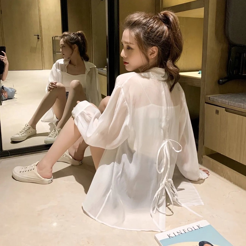 Áo Khoác Cardigan Chiffon Mỏng Dáng Rộng Chống Nắng Thời Trang Mùa Hè Mới Dành Cho Nữ