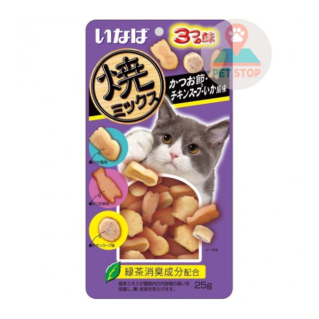 Bánh thưởng cho mèo Inaba Soft Bits 25g