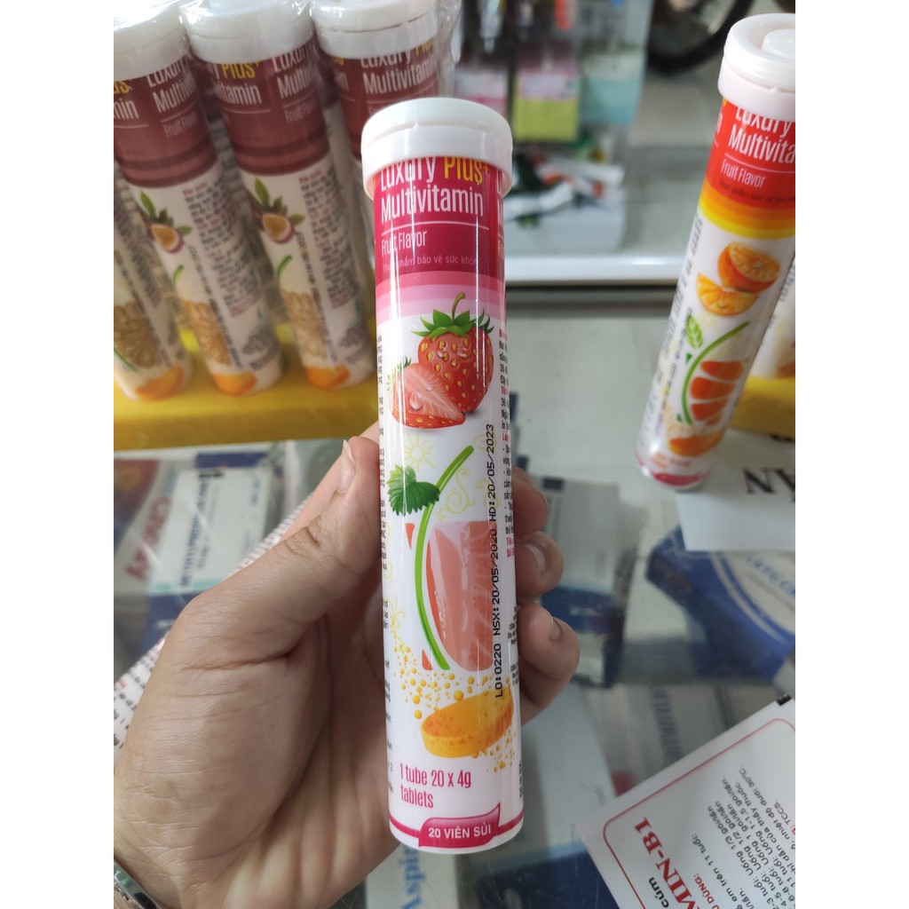 C sủi Luxury Plus Multivitamin  cam + tăng lực