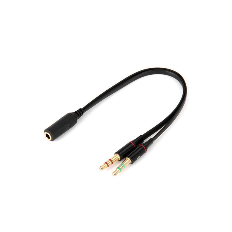 Earphone Microphone Splitter 3.5mm TPE Y Audio Splitter 1 Female To 2 Male