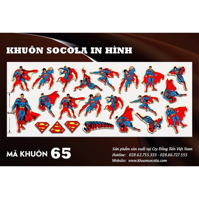 khuôn socola superman (10 vỉ)