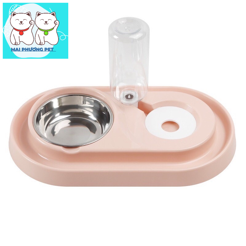 Bát ăn chó mèo Bát chống kiến, chống tràn nước xịn Bát tự động cấp nước chó mèo nhỏ