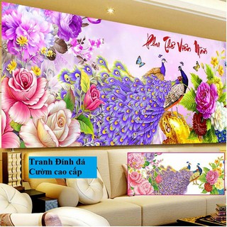 Tranh đính đá Phu thê viên mãn Y8088 120x60cm