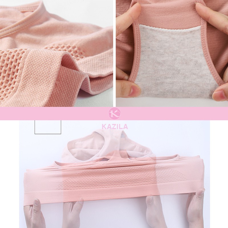 Quần lót nữ cotton tổ ong xuất Nhật freesize, quần lót nâng mông 3D chuẩn phom siêu thấm co giãn mềm mại Kazila QLH23