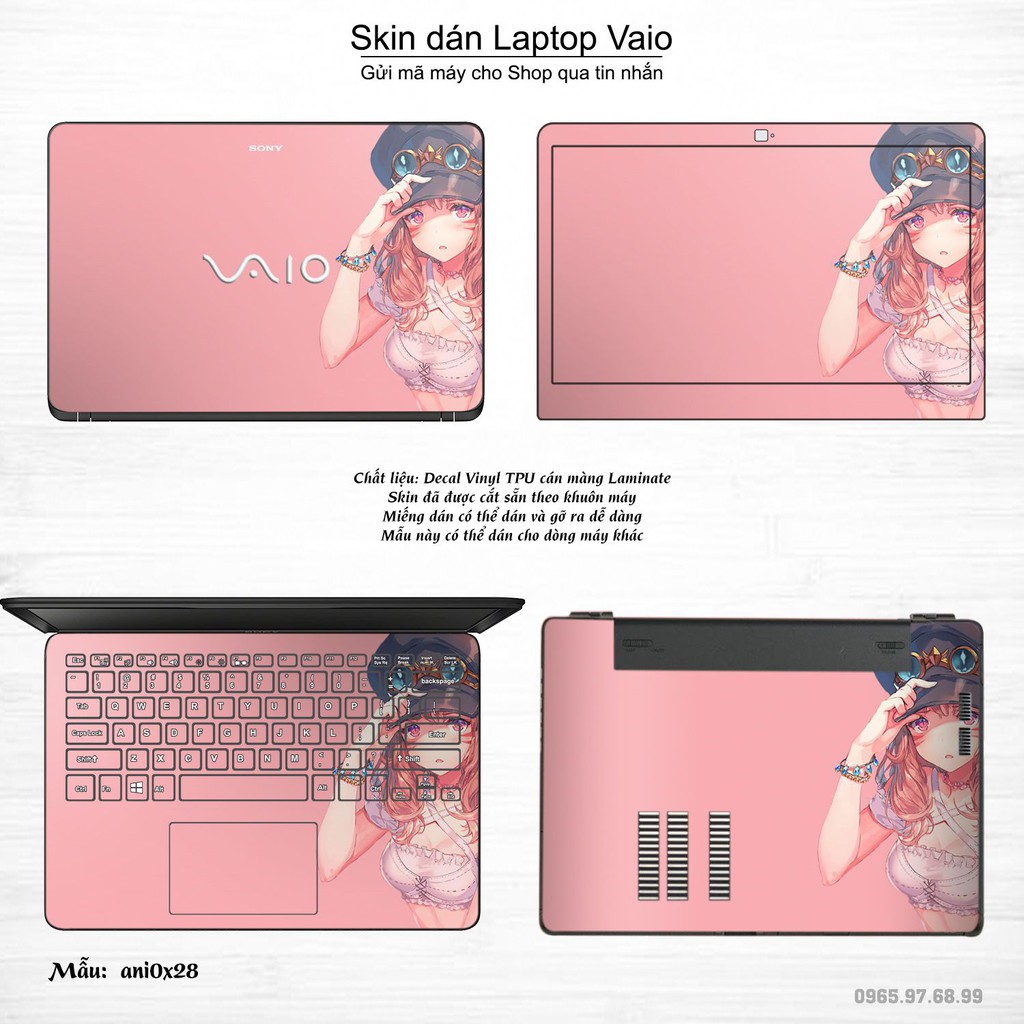 Skin dán Laptop Sony Vaio in hình Anime image (inbox mã máy cho Shop)