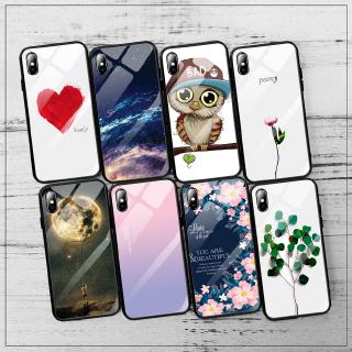 Ốp điện thoại mặt kính cường lực in hình cho iPhone X XR XS 11 Pro MAX