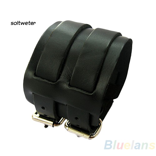 Vòng tay giả da bản to phong cách cổ điển dành cho nam