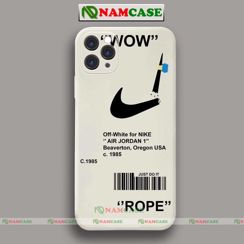Ốp lưng iPhone Nike cạnh viền vuông silicon dẻo cho iphone 6/6s/7/8/X/XS/XR/11/12/13 Pro Plus Max cute đẹp dễ thương