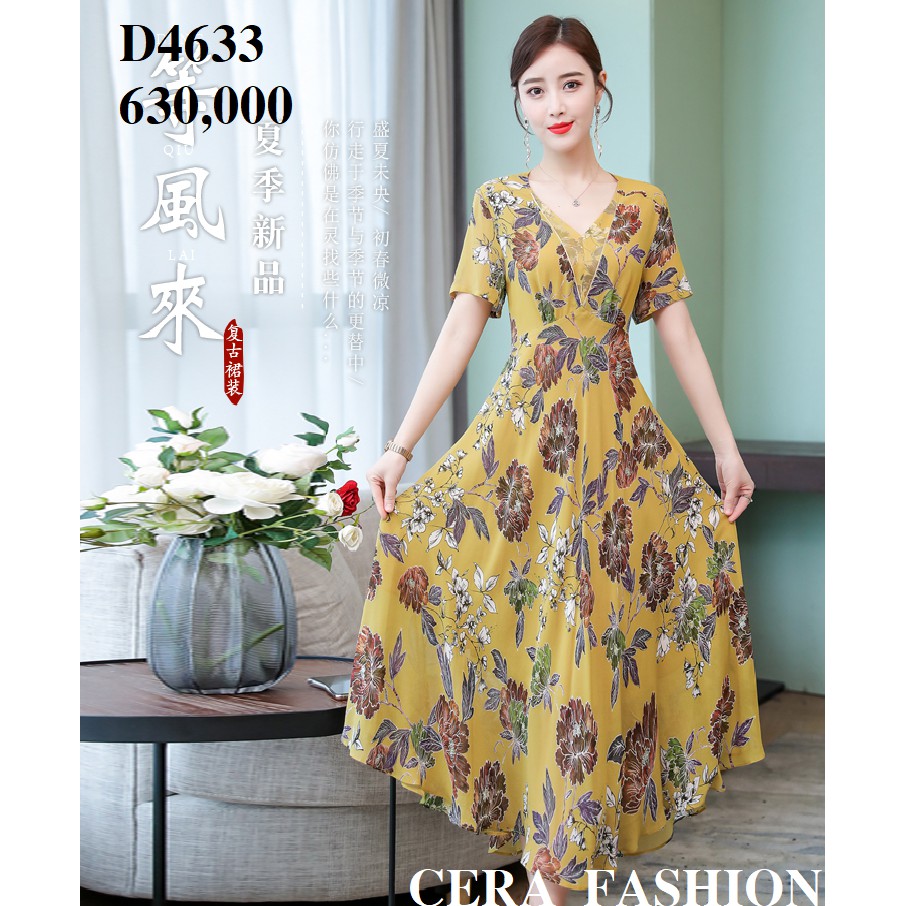 Đầm maxi lụa bông cao cấp