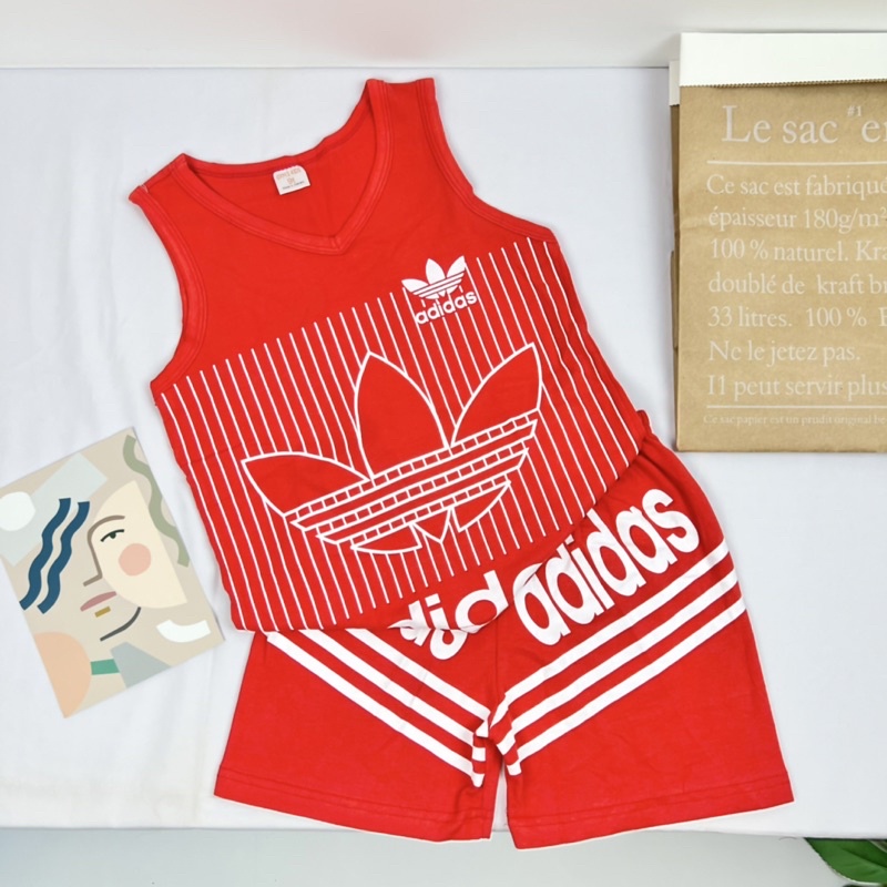 Đồ bộ bé trai size đại 8-10 tuổi sát nách cotton Jennie kids J477