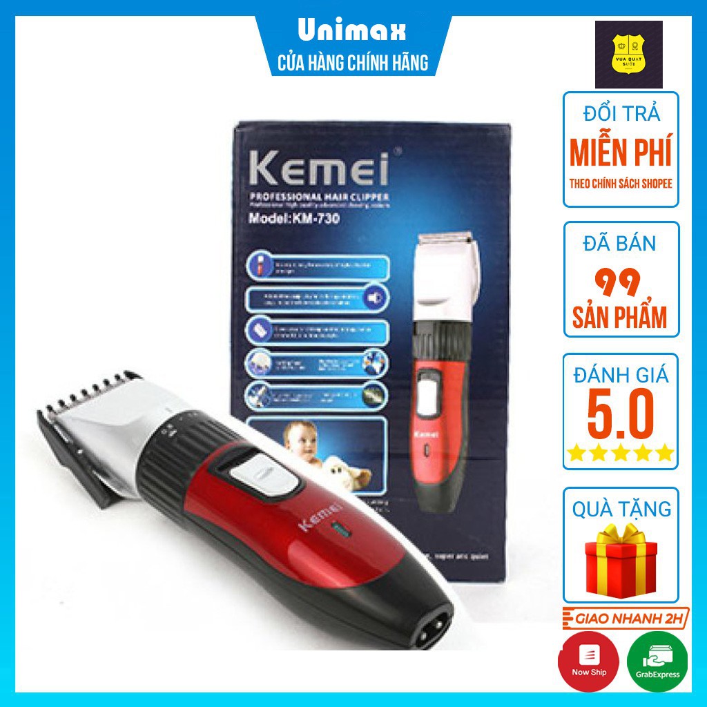 Tông đơ Cắt tóc Kemei 730 - Máy cắt tóc sạc điện cầm tay tiện lợi dễ dàng sử dụng