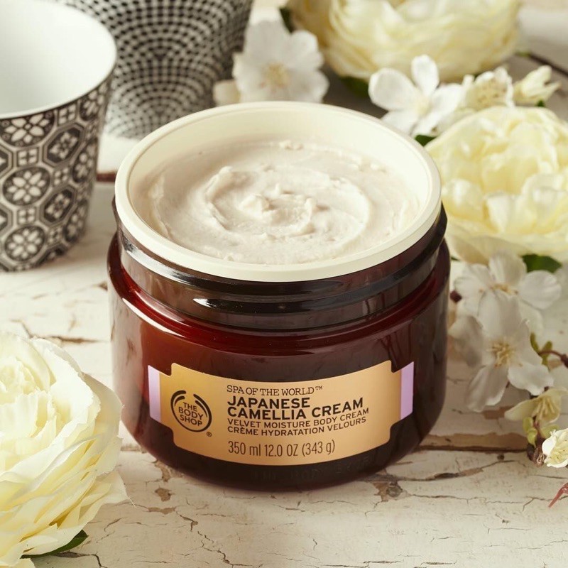 Kem Dưỡng Thể Spa of the world  Japanese Camellia Cream The Body Shop 350ml