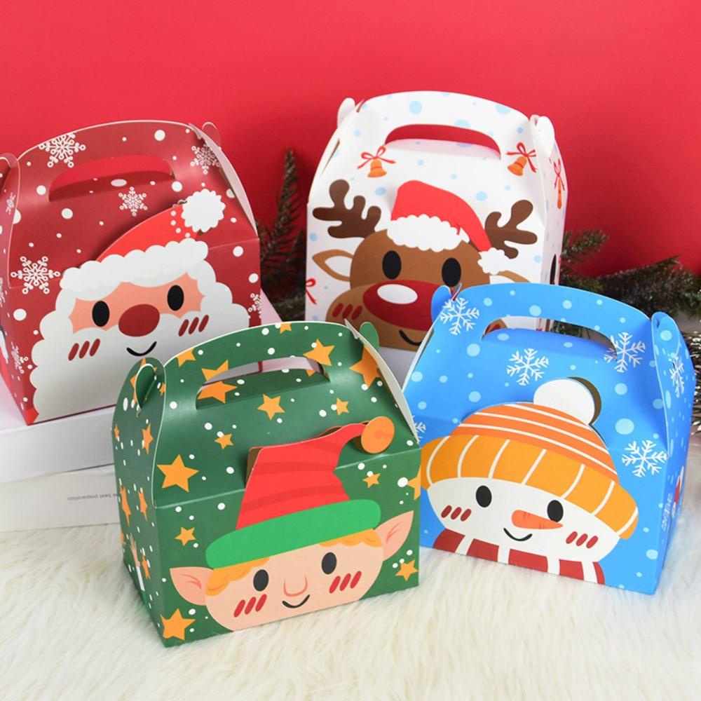 LAKAMIER Set 5 Hộp Đựng Bánh Kẹo Giáng Sinh Chất Lượng Cao