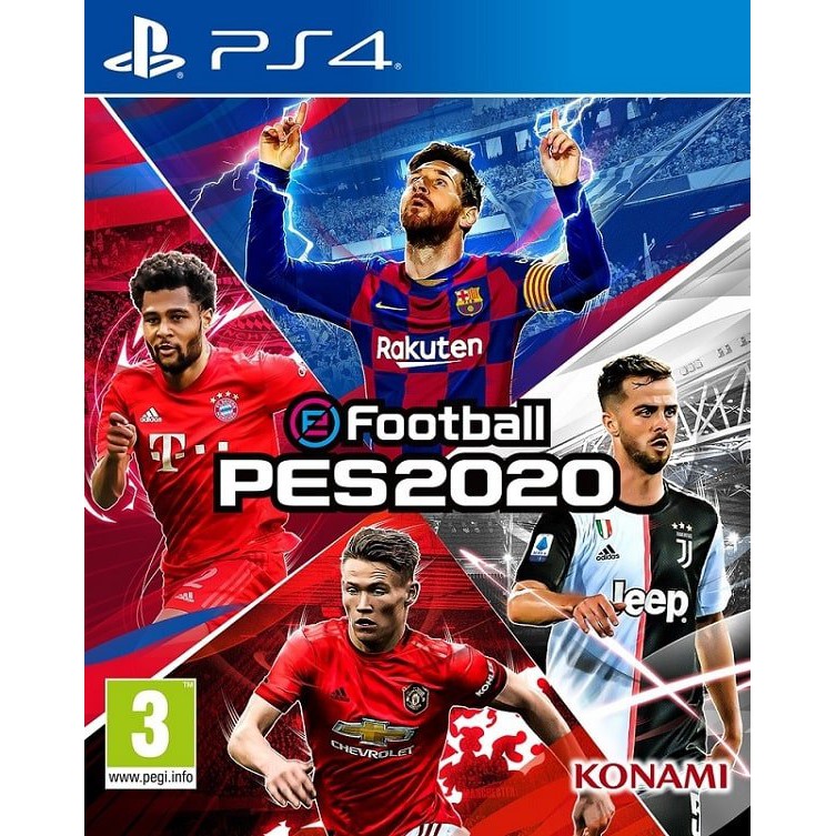 Bộ Máy Chơi Game Playstation 4 Pro + 2 Tay cầm + Đĩa Game Pes 2020 Hệ EU