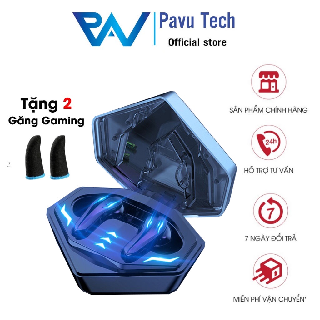 Tai Nghe Gaming DH 01 TWS Tai Nghe Bluetooth Không Dây 5.2 Âm Thanh Sống Động Điều Khiển Cảm Ứng Pavu Tech