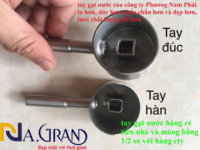 Vòi Rửa Mặt Lavabo Nóng Lạnh INOX 304 N3006 NA.GRANG và 2 dây nóng lạnh VÒI LA ĐIẾU 30CM ĐẶT TRÊN BÀN ĐÁ