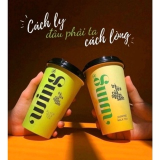 Trà sữa WINGS cốc vị hồng trà/vị nhài có trân châu