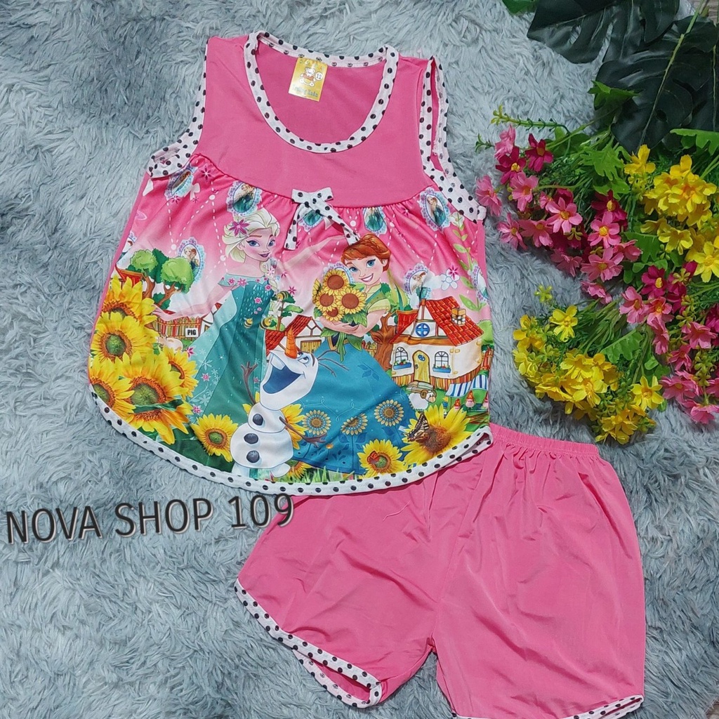Bộ quần áo bé gái, đồ bộ côgn chúa elsa cho bé gái 1-3 tuổi, đồ bộ thun lạnh bé gái NOVA SHOP109