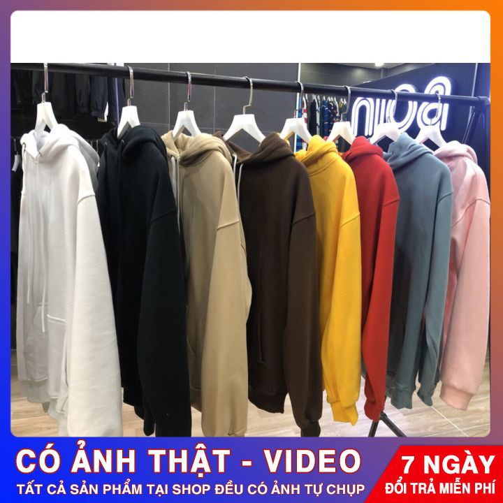 Áo Hoodie BASIC ❤️FREESHIP❤️ Áo Hoodie Trơn form rộng unisex nam nữ dày dặn cực ấm | WebRaoVat - webraovat.net.vn