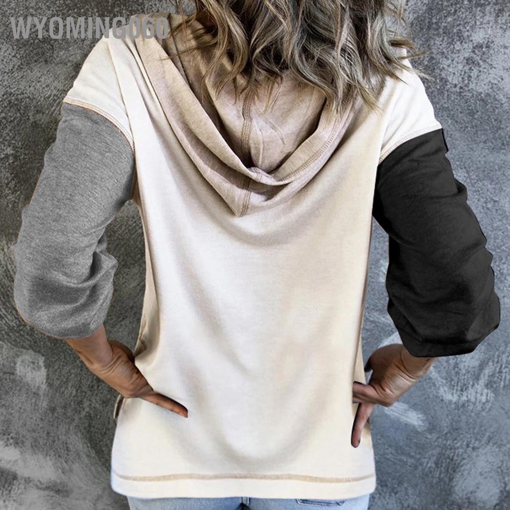 Wyoming060 Phụ nữ Áo choàng cổ V chui đầu Phong cách Đơn giản Thả vai Dài màu Khối Tay áo