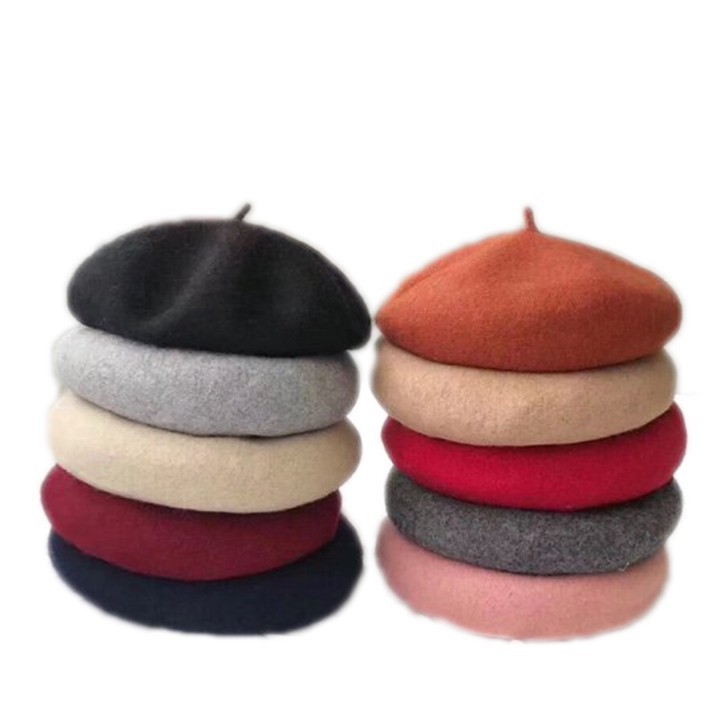NÓN BERET LÔNG CỪU NÓN BÁNH TIÊU CÓ TÚI ZIP