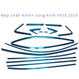 Nẹp cong kính + nẹp chân kính Vios 2019