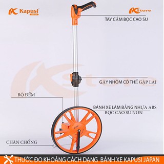 Thước đo khoảng cách dạng bánh xe kapusi japan - thước đo lăn đường nhật bản