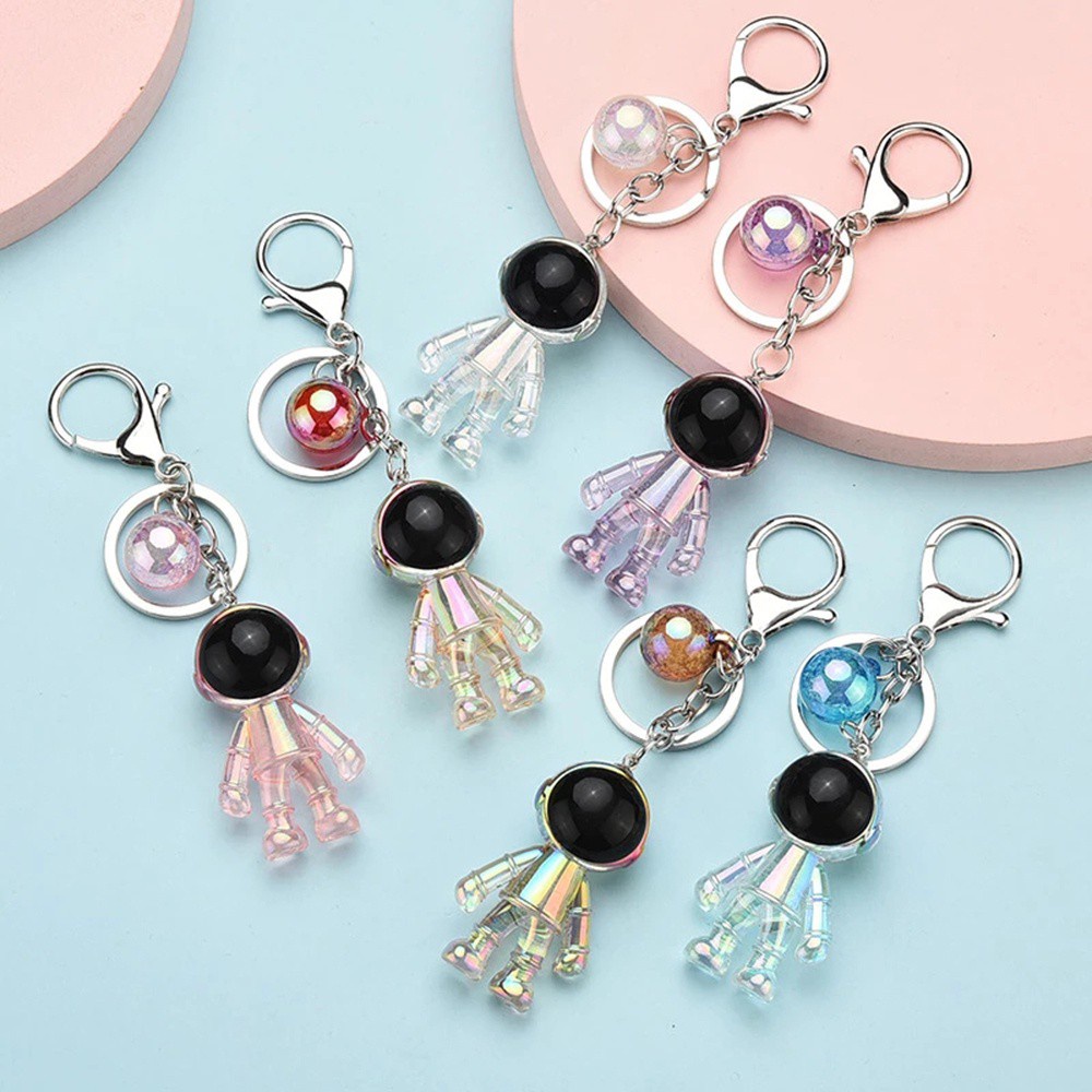 Móc Khóa Acrylic Trong Suốt Hình Phi Hành Gia Dễ Thương Nhiều Màu Sắc Tùy Chọn