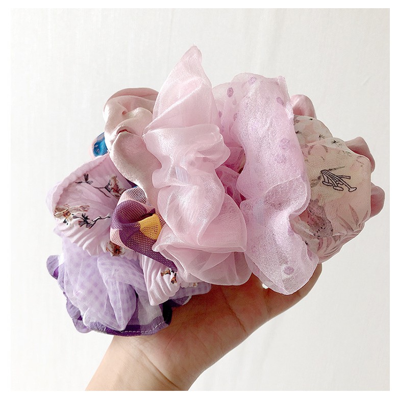 [Mã FAGOGO giảm 12% đơn 99K] _Set 3 dây cột tóc vải Scrunchies mix mẫu theo màu cực xinh | WebRaoVat - webraovat.net.vn