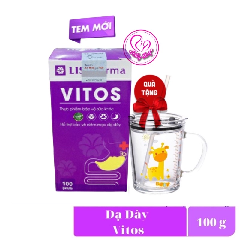 Viên uống dạ dày Vitos hộp 100g hỗ trợ viêm loét dạ dày, tá tràng
