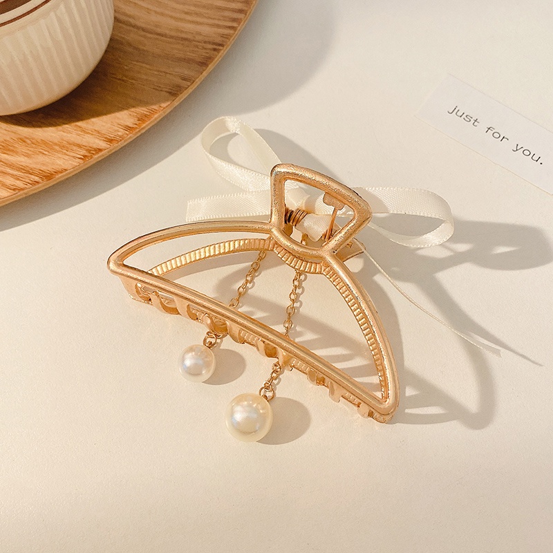 Kẹp Tóc Kim Loại Phối Nơ Phong Cách Hàn Quốc Thời Trang Cho Nữ