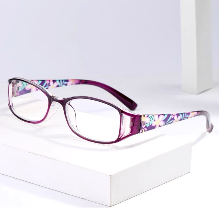 Kính Lão Đọc báo thời trang siêu nhẹ cho Nữ,Tròng Chống ánh sáng xanh,hoa văn thanh lịch mã T018