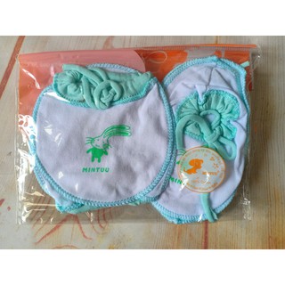 Set bao tay bao chân cột dây trắng Mintuu