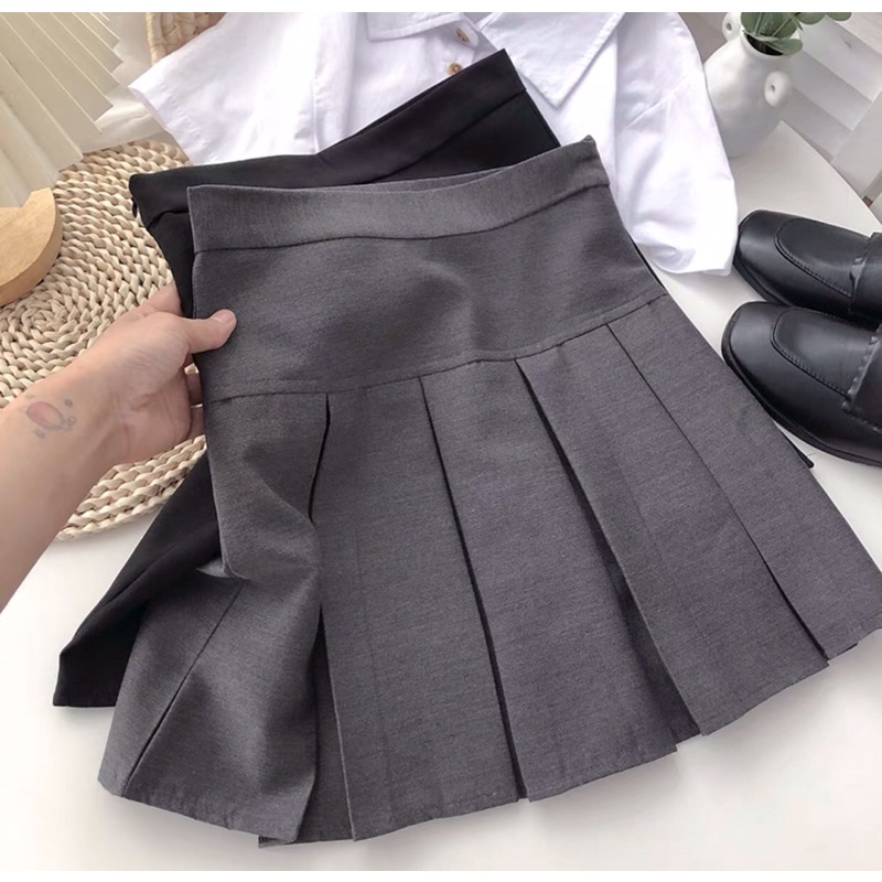 Chân Váy Dáng Chữ A Xếp Ly Bản To 🥰Giảm 35%🥰Chân Váy Xếp Ly Bản To Cạp Cao Phong Cách Hàn Quốc