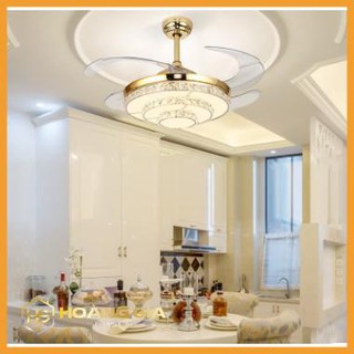 Quạt trần đèn dấu cánh - quạt đèn trang trí