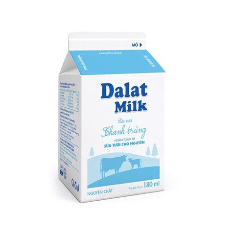 Sữa thanh trùng Đà Lạt milk 180ml( Giao hỏa tốc Hà Nội)