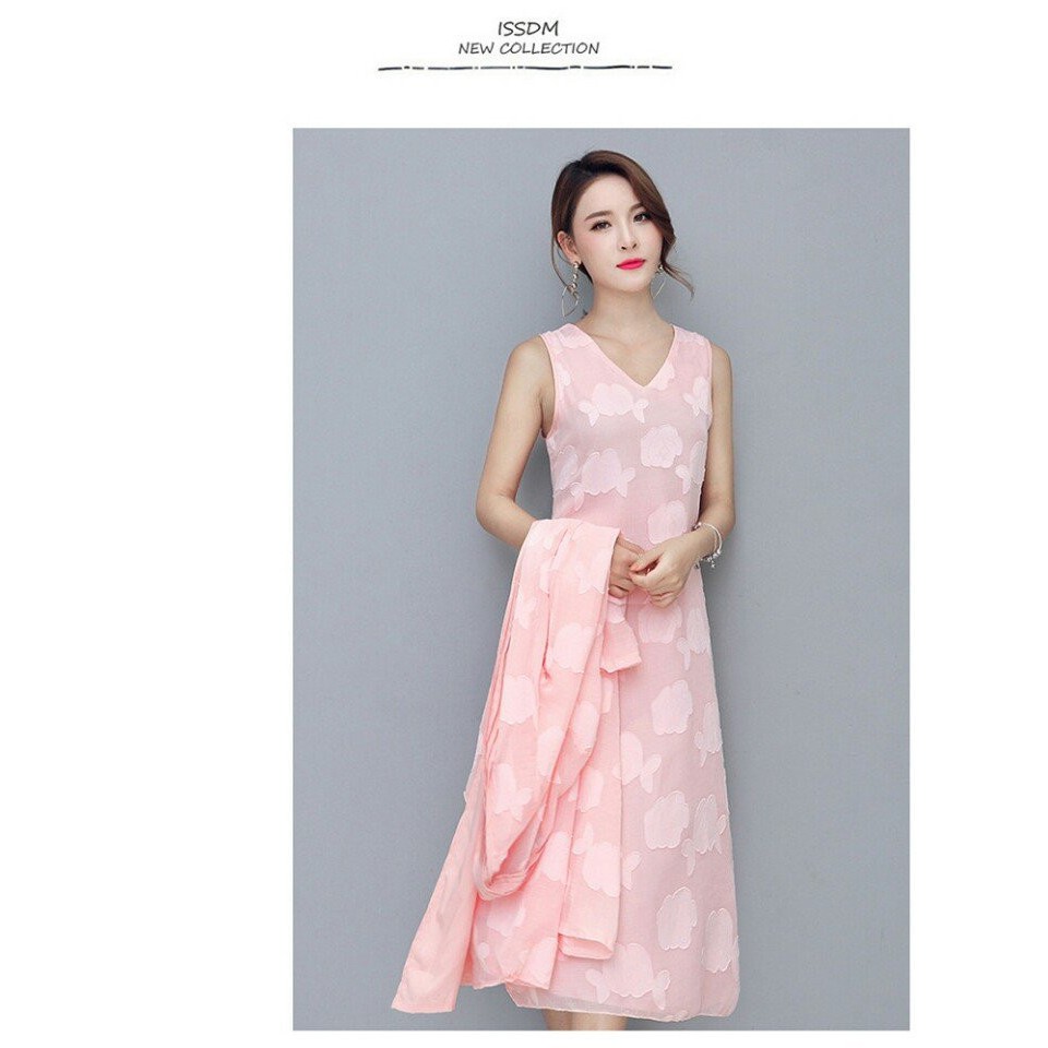 [GIÁ CỰC SỐC] SET ÁO KHOÁC HỒNG ĐẦM SUÔNG NỮ TÍNH S0483