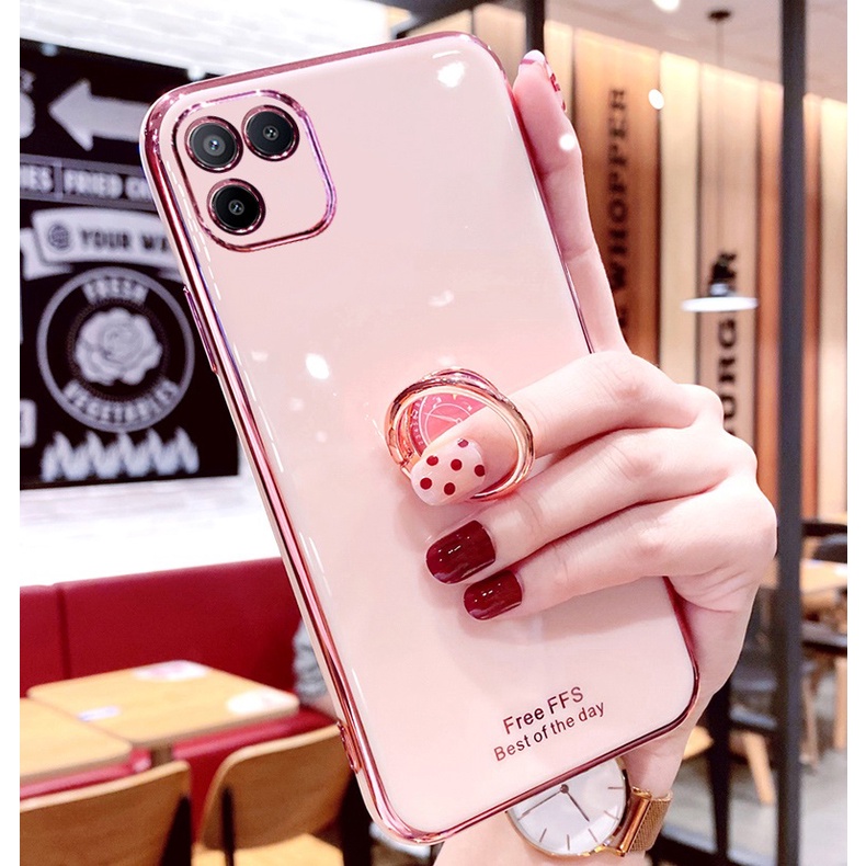 ỐP LƯNG SILICON OPPO A16K KÈM IRING SANG TRỌNG