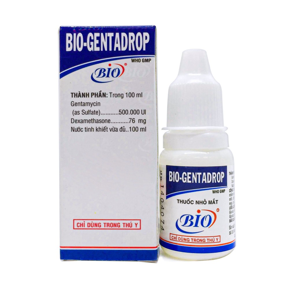 DUNG DỊCH NHỎ MẮT CHÓ MÈO - BIO GENTADROP 10ML