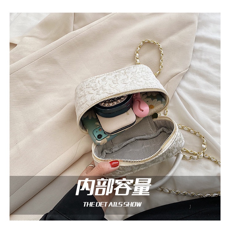 Túi Đeo JASMIN NOIR Chéo Vải Canvas Phối Dây Xích Thời Trang Trẻ Trung Cho Nữ