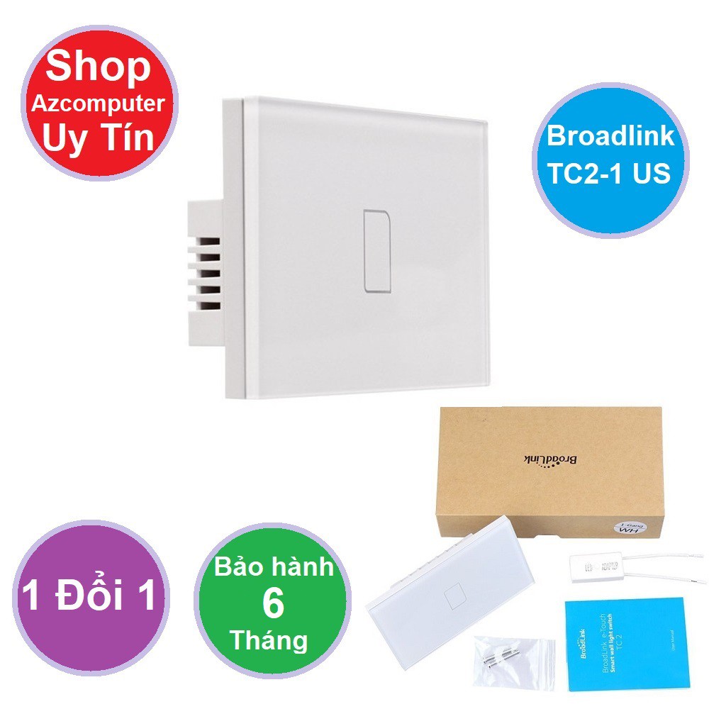 Công tắc cảm ứng điều khiển từ xa UK Broadlink TC2 - 1 phím phiên bản US - Thiết bị nhà thông minh của Broadlink