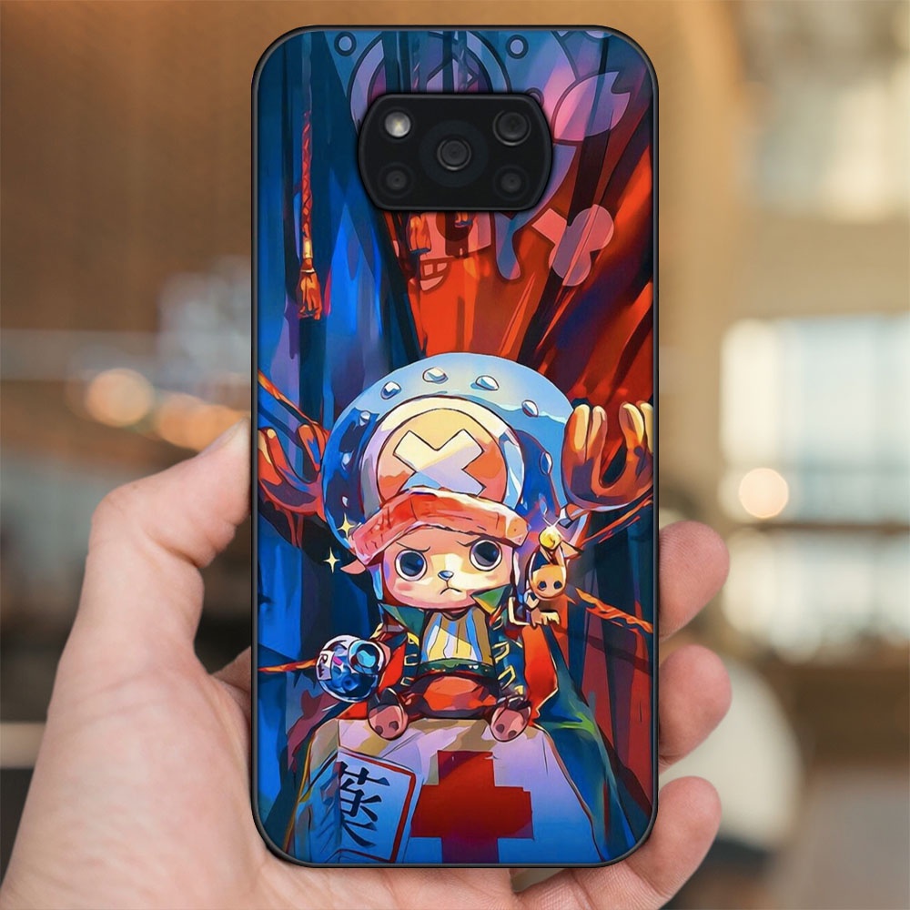 Ốp lưng Xiaomi Poco X3, Poco X3 Pro, Poco X3 NFC viền đen in hình Chopper One Piece Đảo Hải Tặc