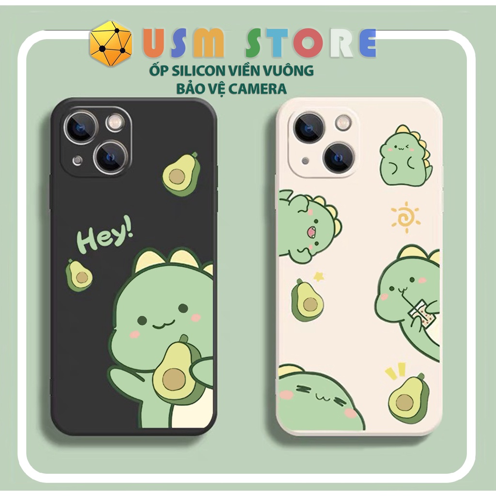 Ốp lưng iphone 11/11Pro/11Promax/12/12 Mini/12Pro/12Promax/13/13Promax có viền bảo vệ camera, hình hoạt hình cá sấu
