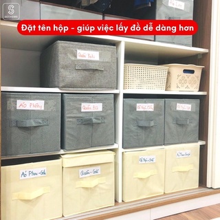  Hộp Vải - Hộp Đựng Đồ Kích Thước Chuẩn Với Kệ Sách Hình Tổ Ong tiện lợi 