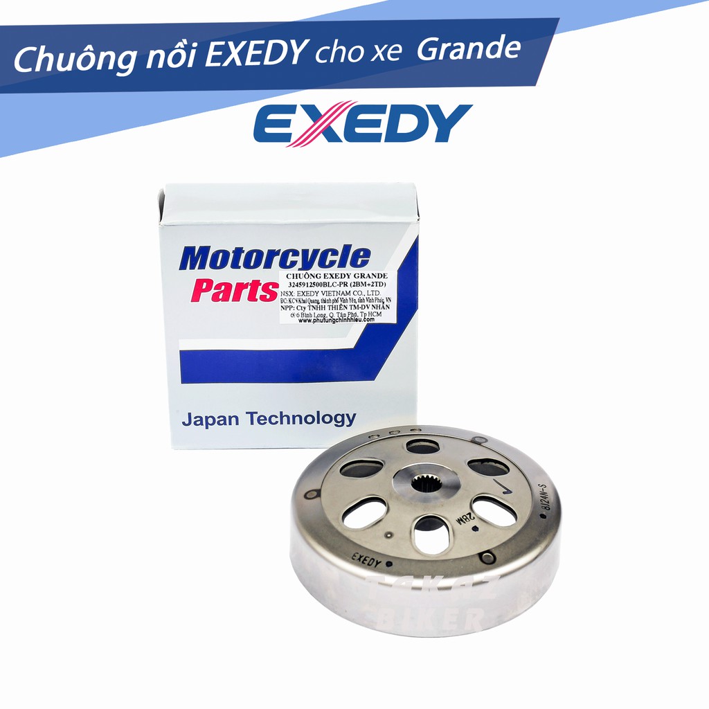 [Acruzo Grande] Chuông Nồi Exedy Xe Tay Ga Dùng Cho Xe Yamaha Acruzo và Grande