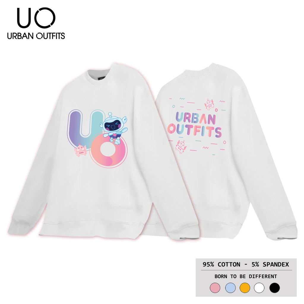 Áo Sweater Form Rộng Nữ Nam URBAN OUTFITS In BOTS UO SWO26 Thun Cotton Nỉ 4 Chiều Local Brand