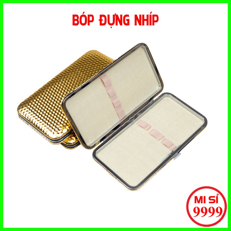 Bóp đựng nhíp nối mi, ví đựng bảo quản nhíp bằng da